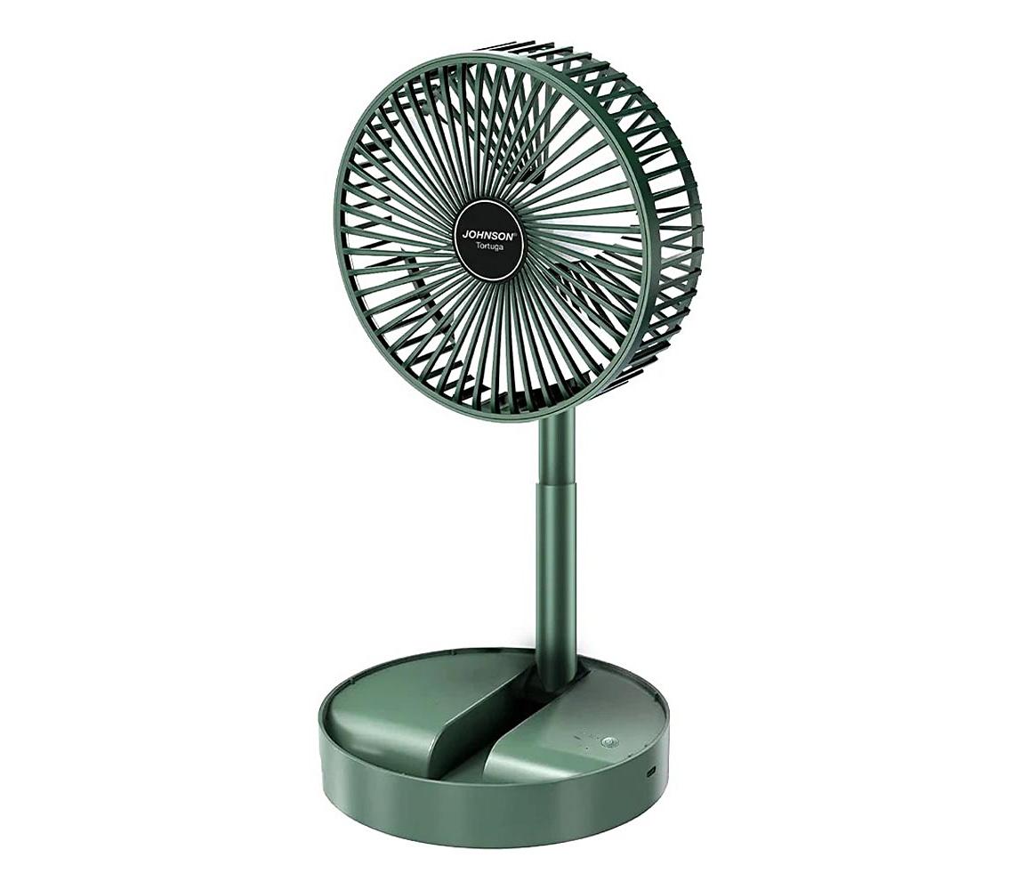 JOHNSON - Nabíjací stolný látor TORTUGA 5 W / 3,7 V, 1200 mAh, priemer 16,5 cm, zelený 8008523013806