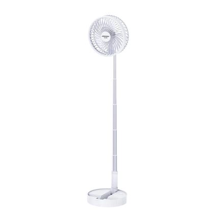 JOHNSON - Nabíjací stolový ventilátor GIRAFFA 5W/3,7V 1200 mAh priemer 20 cm biela