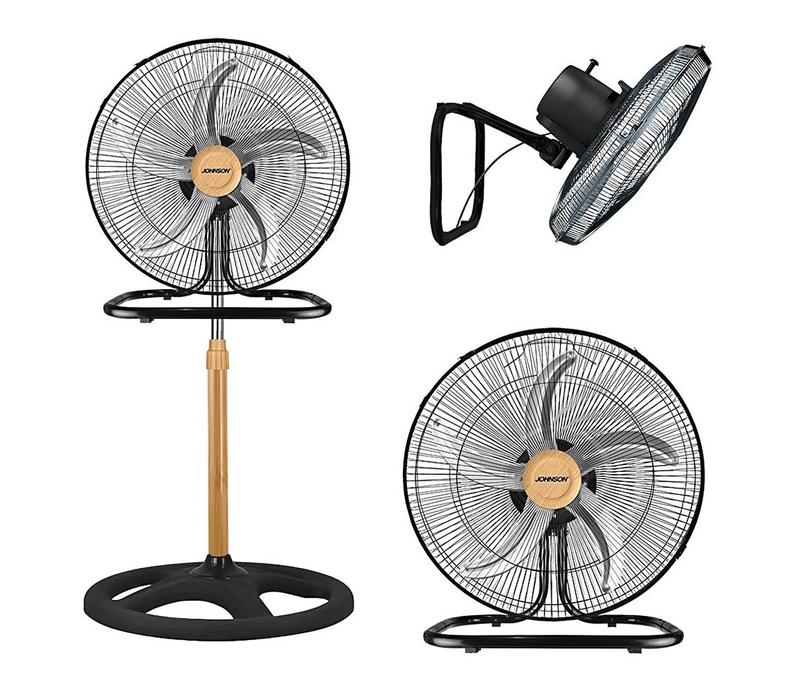 JOHNSON - Stojanový látor 3 v 1 WOOD 80W/230V 130 cm čierna/béžová 8008523014087