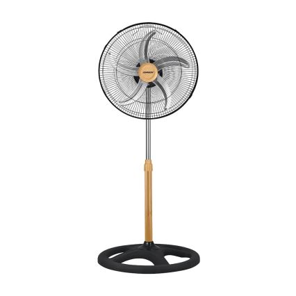 JOHNSON - Stojanový ventilátor 3 v 1 WOOD 80W/230V priemer 50 cm čierna/béžová