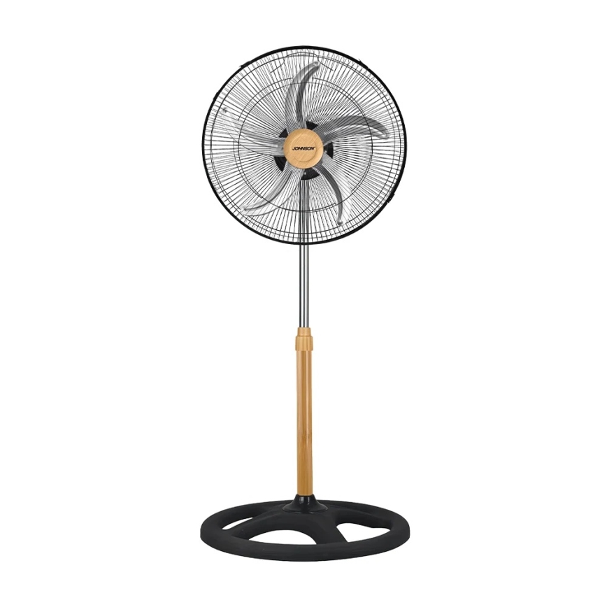 JOHNSON - Stojanový ventilátor 3 v 1 WOOD 80W/230V priemer 50 cm čierna/béžová