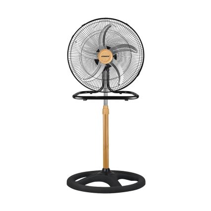 JOHNSON - Stojanový ventilátor 3 v 1 WOOD 80W/230V priemer 50 cm čierna/béžová