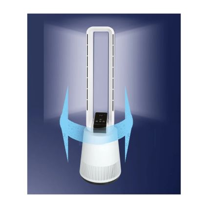 JOHNSON - Ventilátor s čističkou vzduchu a HEPA filtrom ARIA PURA 90W/230V biela + diaľkové ovládanie