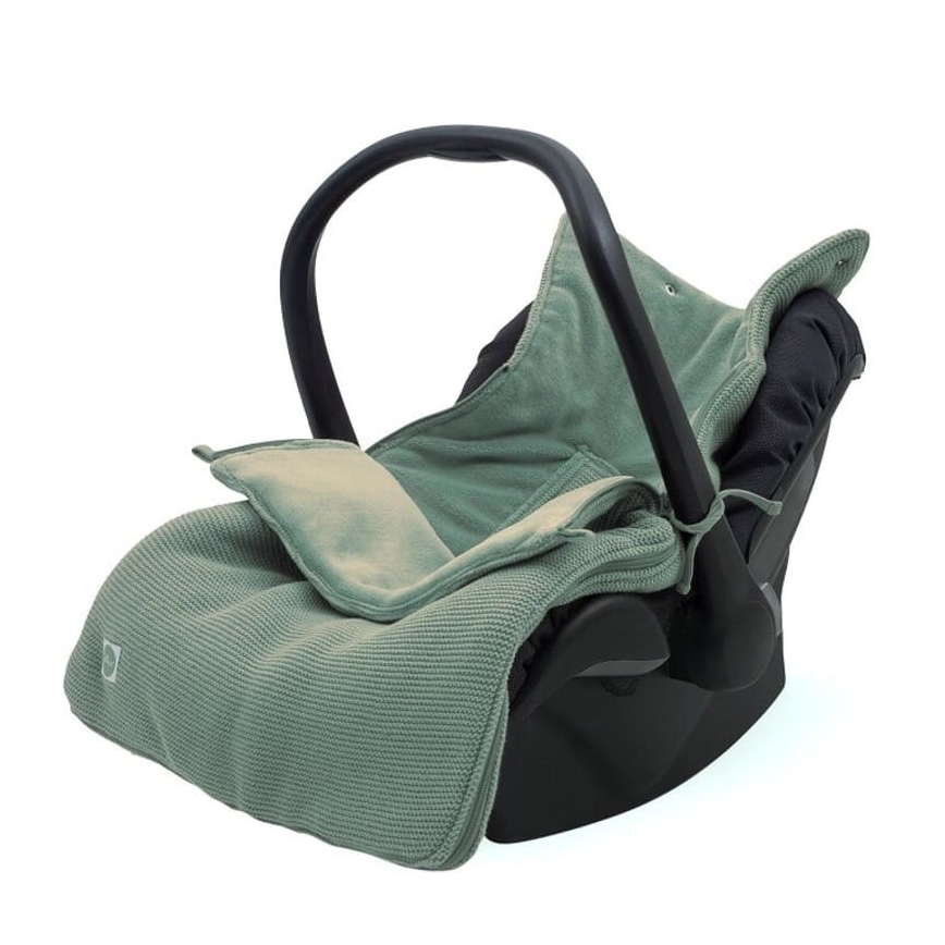 Jollein - Vak do autosedačky fleece BASIC KNIT 42x82 cm Ash Green