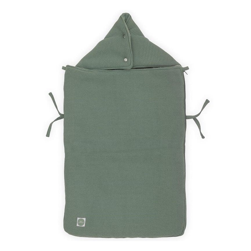 Jollein - Vak do autosedačky fleece BASIC KNIT 42x82 cm Ash Green