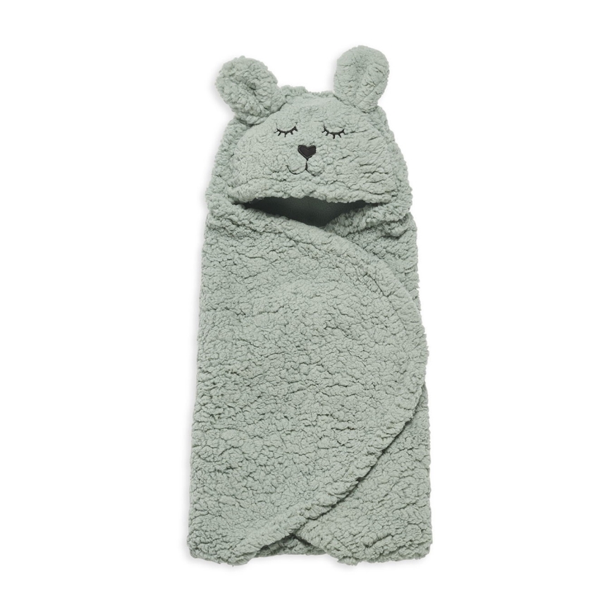 Jollein - Zavinovačka fleece Králíček 100x105 cm Ash Green