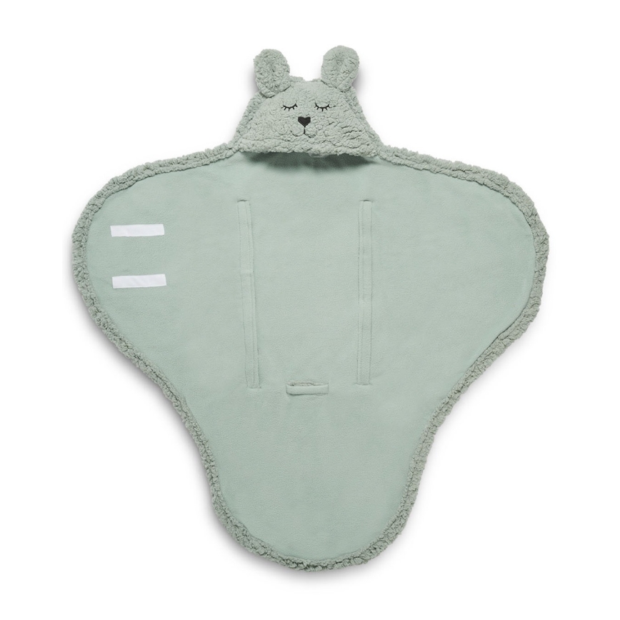 Jollein - Zavinovačka fleece Králíček 100x105 cm Ash Green
