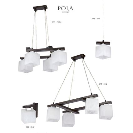 Jupiter 1098 - PO4 - Závesný luster POLA 4xE27/60W/230V