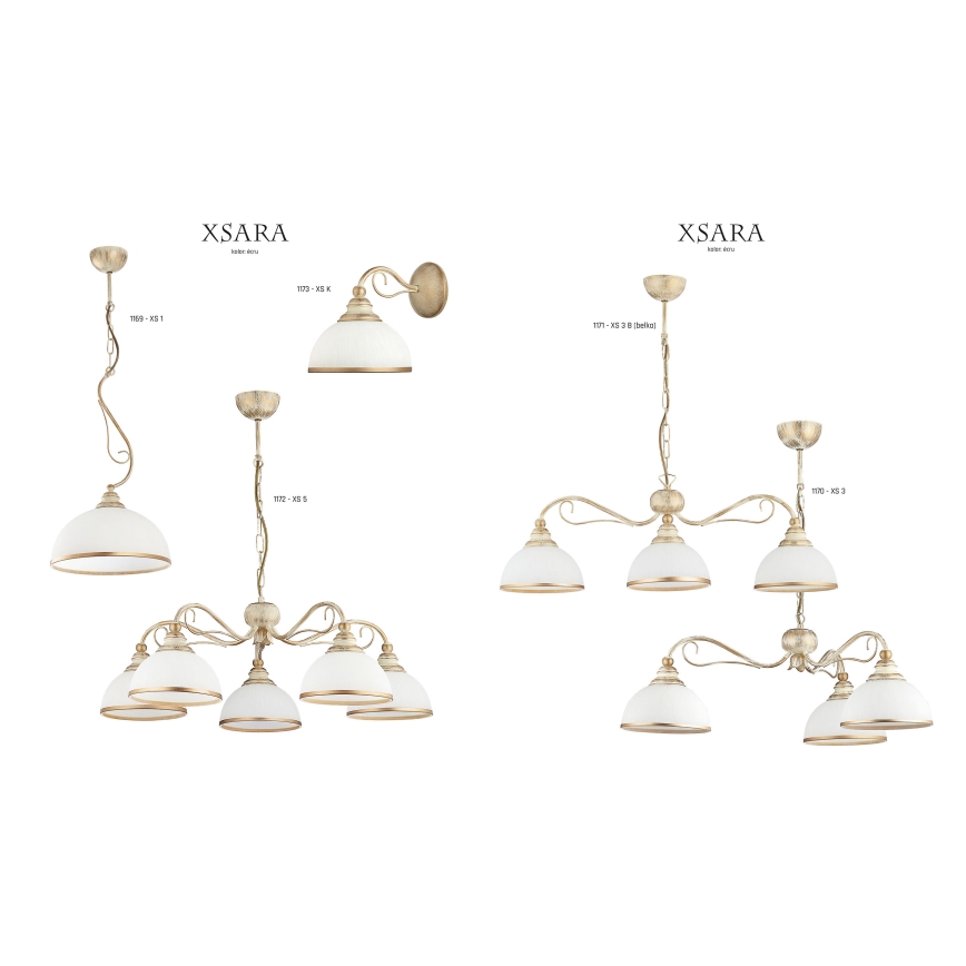 Jupiter 1170 - Závesné svietidlo XSARA 3xE27/60W/230V