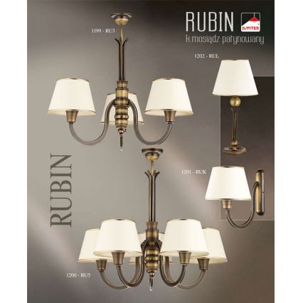 Jupiter 1202 - RUL - Stolná lampa RUBIN 1xE27/60W/230V