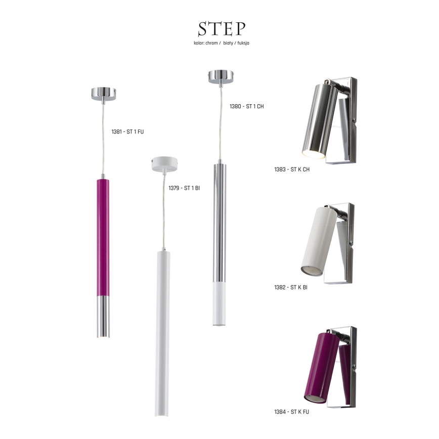 Jupiter 1379 - ST 1 BI - LED závesné svietidlo STEP LED/4,3W/230V