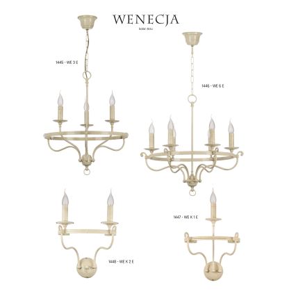 Jupiter 1447 - Nástenné svietidlo WENECJA 1xE14/40W/230V