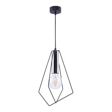 Jupiter 1661 - Luster na lanku KAIR 1xE27/60W/230V čierna/lesklý chróm
