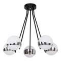 Jupiter 1715 - Luster na tyči ELFA 5xE14/40W/230V lesklý chróm