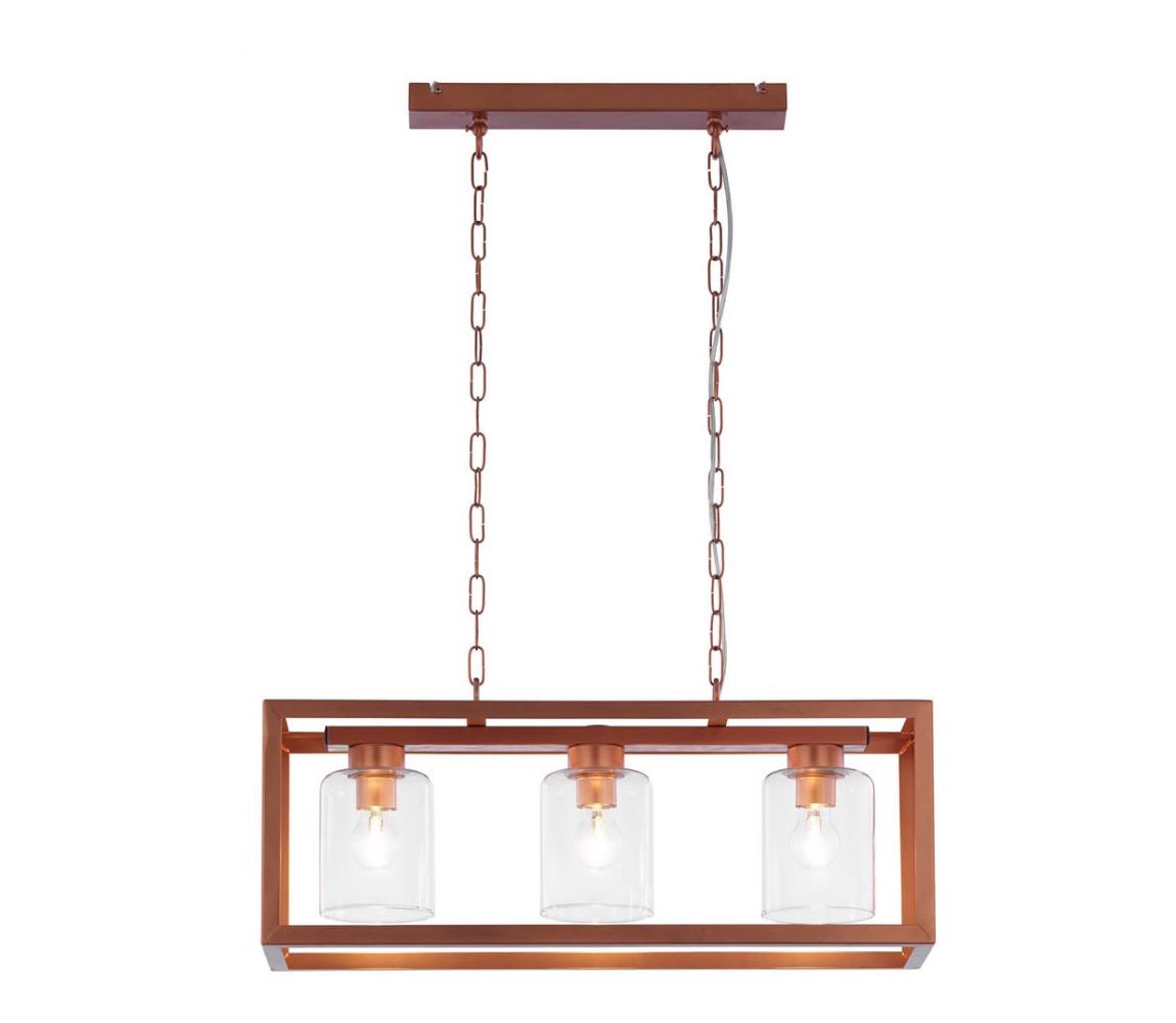 Jupiter Jupiter 1803 - MC3 - Luster na reťazi MACARI 3xE27/60W/230V medená