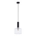 Jupiter 1855 - VA1 - Luster na lanku VANES 1xE27/60W/230V lesklý chróm/čierna