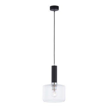 Jupiter 1855 - VA1 - Luster na lanku VANES 1xE27/60W/230V lesklý chróm/čierna