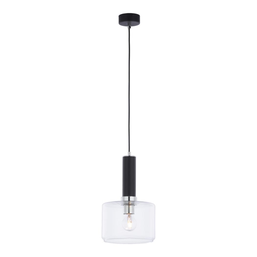 Jupiter 1855 - VA1 - Luster na lanku VANES 1xE27/60W/230V lesklý chróm/čierna