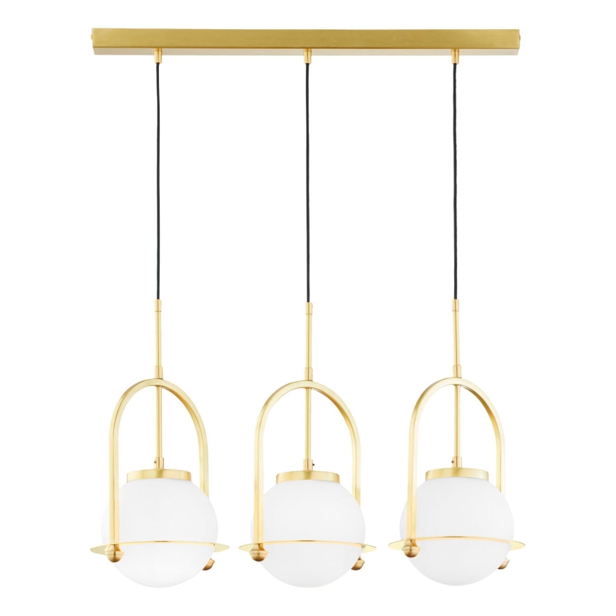 Jupiter 1917 - Závesný luster ROSSO na lankách 3xE27/15W/230V zlatý