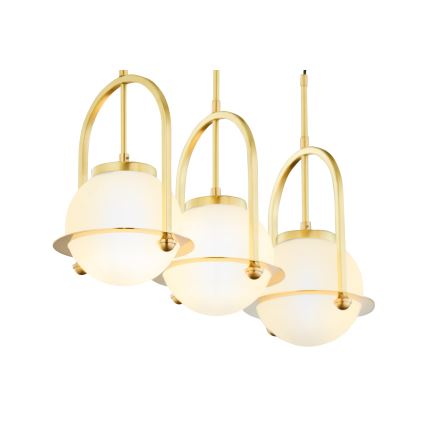 Jupiter 1917 - Závesný luster ROSSO na lankách 3xE27/15W/230V zlatý