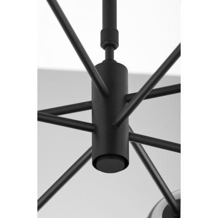Jupiter 1975 - Luster na tyči MOKA 4xGU10/10W/230V + 4xG9/10W/230V čierna/lesklý chróm