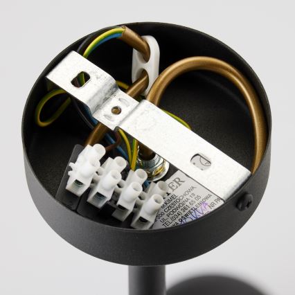 Jupiter 1975 - Luster na tyči MOKA 4xGU10/10W/230V + 4xG9/10W/230V čierna/lesklý chróm