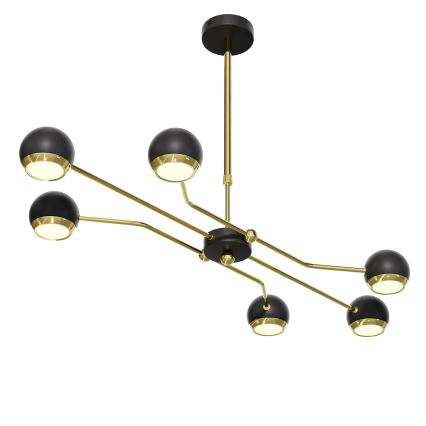 Jupiter 1979 - Luster na tyči TIANA 6xGU10/10W/230V čierna/zlatá