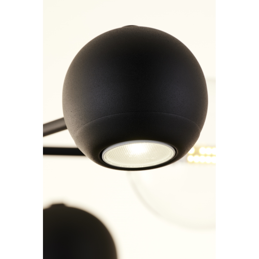 Jupiter 1993 - Luster na tyči MOKA 3xGU10/10W/230V + 3xG9/10W/230V čierna/béžová
