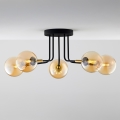 Jupiter 2038 - Luster na tyči BURANO 5xG9/10W/230V čierna/zlatá/béžová