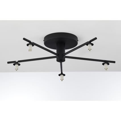 Jupiter 2046 - Prisadený luster PRATO 5xG9/10W/230V čierna/číra