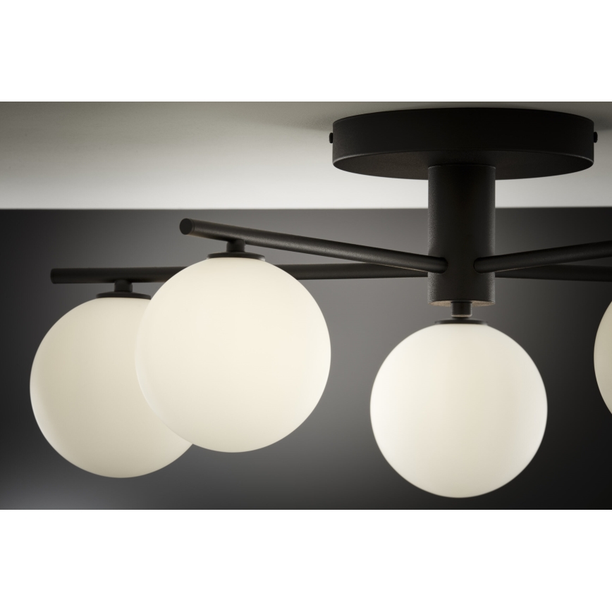 Jupiter 2049 - Prisadený luster PRATO 5xG9/14W/230V čierna/biela