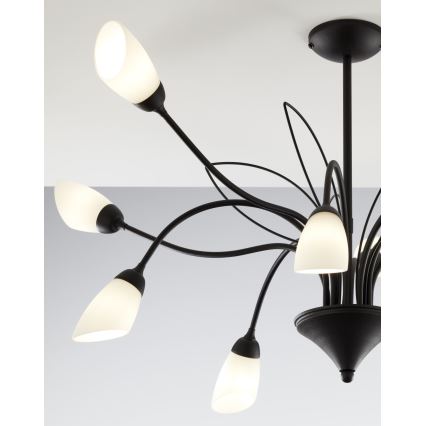 Jupiter 2056 - Luster na tyči GLORIOSA 10xG9/14W/230V čierna