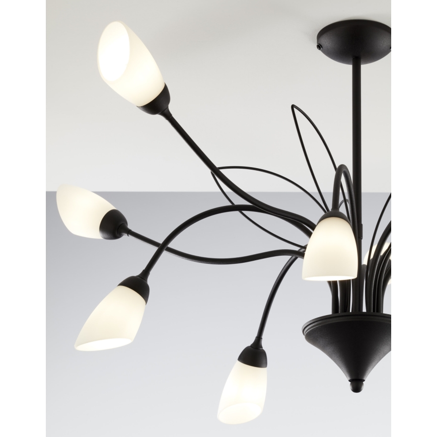 Jupiter 2056 - Luster na tyči GLORIOSA 10xG9/14W/230V čierna