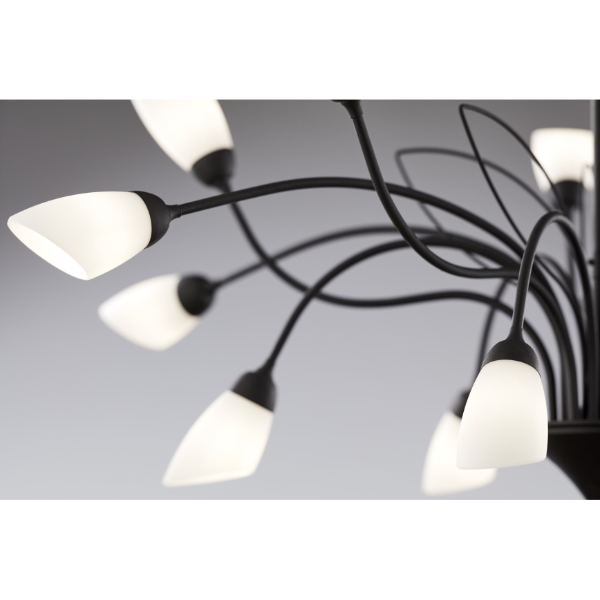 Jupiter 2057 - Luster na reťazi GLORIOSA 15xG9/14W/230V čierny