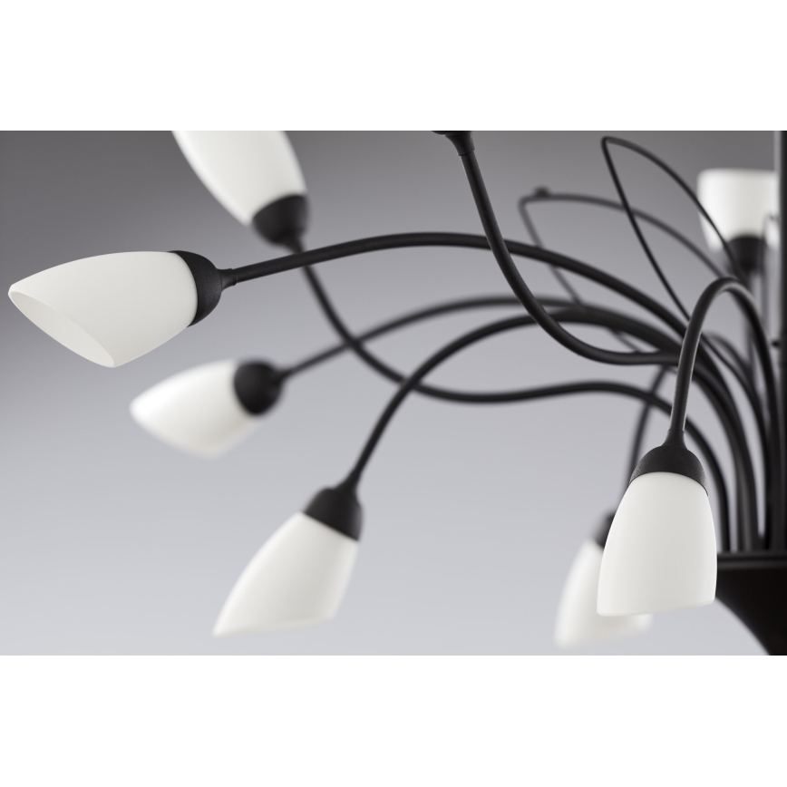 Jupiter 2057 - Luster na reťazi GLORIOSA 15xG9/14W/230V čierny