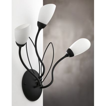 Jupiter 2059 - Nástenné svietidlo GLORIOSA 3xG9/14W/230V čierna