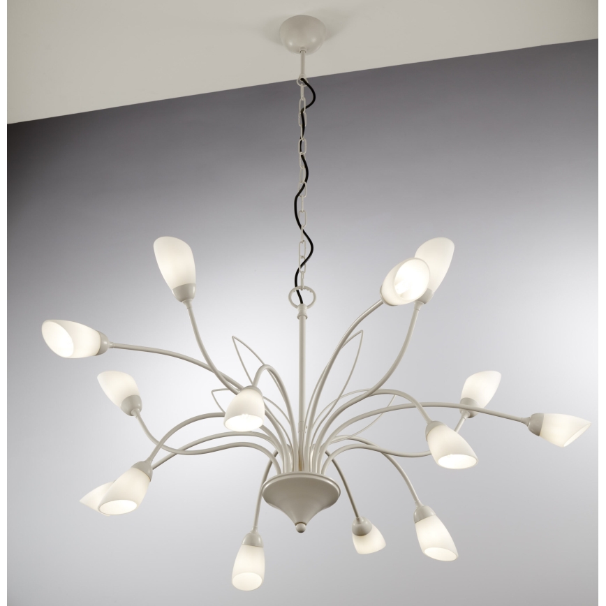 Jupiter 2062 - Luster na reťazi GLORIOSA 15xG9/14W/230V krémový