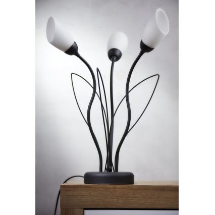 Jupiter 2065 - Stolová lampa GLORIOSA 3xG9/14W/230V čierna