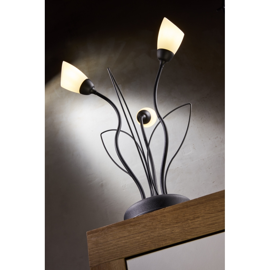 Jupiter 2065 - Stolová lampa GLORIOSA 3xG9/14W/230V čierna