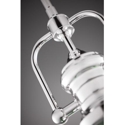 Jupiter 2071 - Luster na tyči PLATINO 1xE27/15W/230V zelená/lesklý chróm