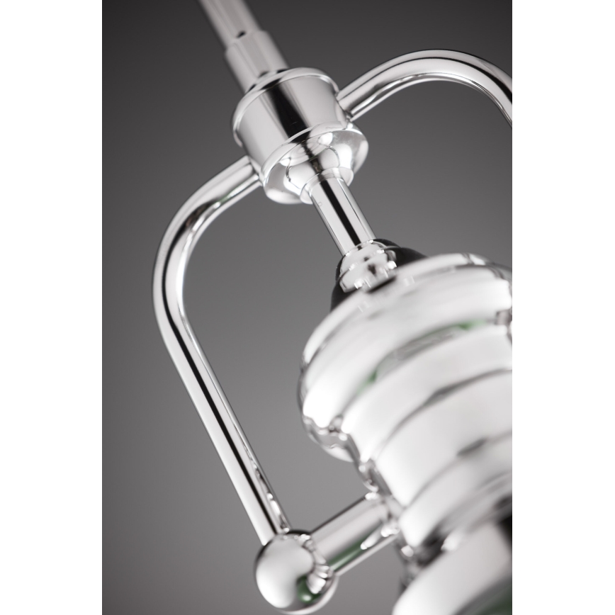 Jupiter 2071 - Luster na tyči PLATINO 1xE27/15W/230V zelená/lesklý chróm