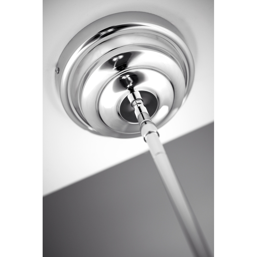 Jupiter 2072 - Luster na tyči PLATINO 3xE27/15W/230V zelená/lesklý chróm