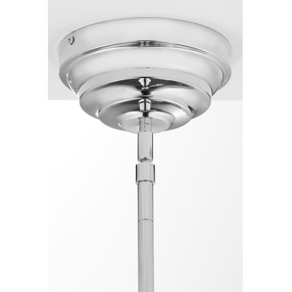 Jupiter 2072 - Luster na tyči PLATINO 3xE27/15W/230V zelená/lesklý chróm