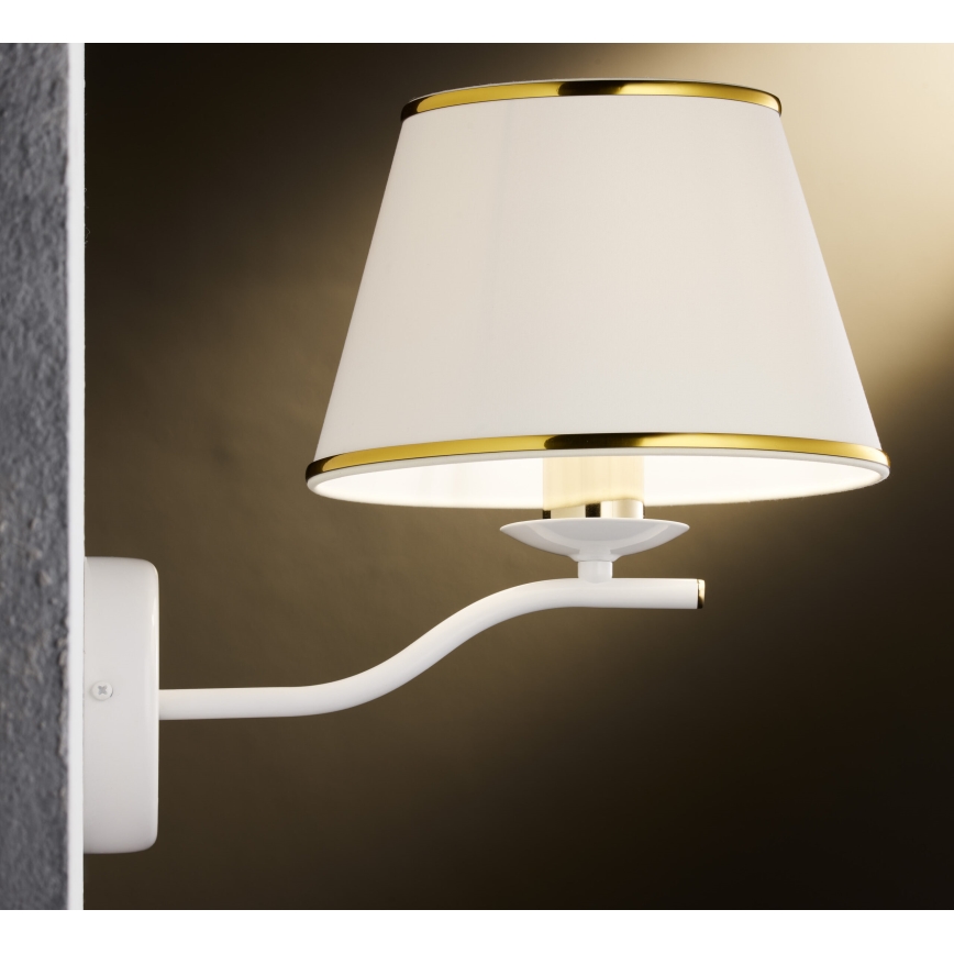 Jupiter 2086 - Nástenné svietidlo SAMBA 1xE27/15W/230V biela/zlatá