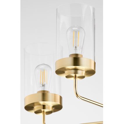 Jupiter 2087 - Luster na tyči RAMIREZ 3xE27/15W/230V zlatá/čierna