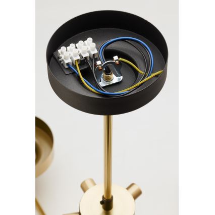 Jupiter 2087 - Luster na tyči RAMIREZ 3xE27/15W/230V zlatá/čierna