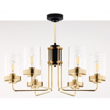 Jupiter 2089 - Luster na tyči RAMIREZ 6xE27/15W/230V zlatá/čierna