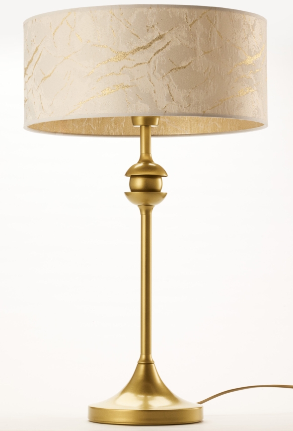 Jupiter 2112 - Stolová lampa KASZMIR 1xE27/15W/230V biela/zlatá/mramorový dekor
