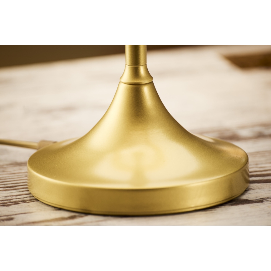 Jupiter 2112 - Stolová lampa KASZMIR 1xE27/15W/230V biela/zlatá/mramorový dekor