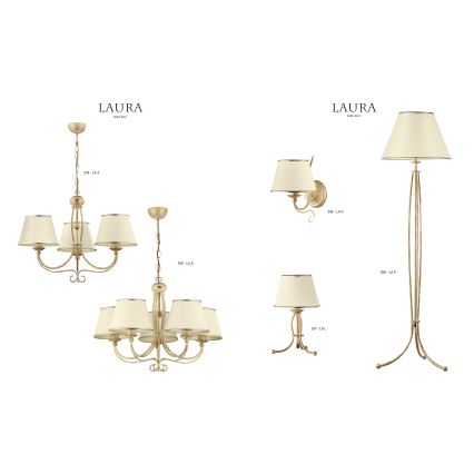 Jupiter 518 - LAP - Stojacia lampa LAURA 1xE27/60W/230V